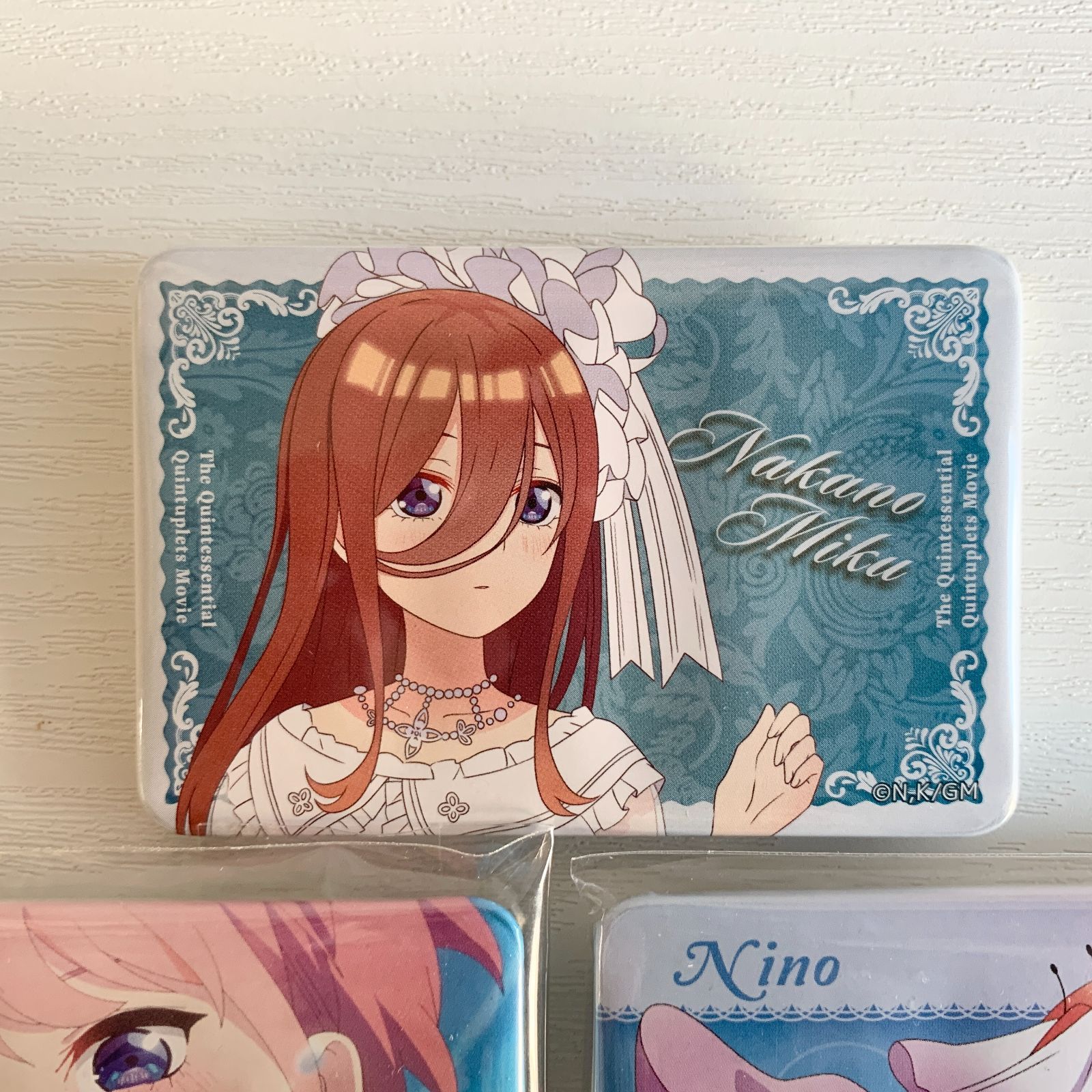 五等分の花嫁 缶バッジ スクエア 中野一花 中野二乃 中野三玖 3点