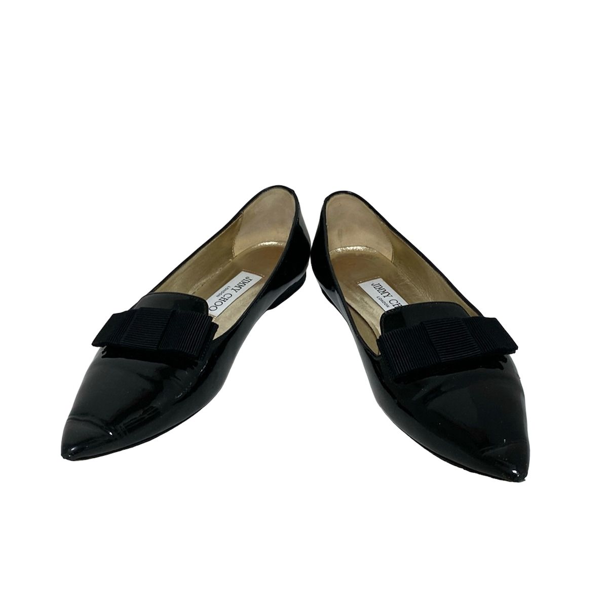 JIMMY CHOO(ジミーチュウ) フラットシューズ 37 レディース - 黒