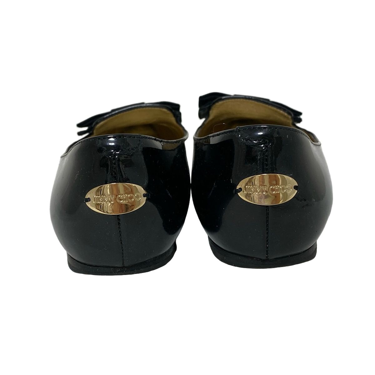 JIMMY CHOO(ジミーチュウ) フラットシューズ 37 レディース - 黒