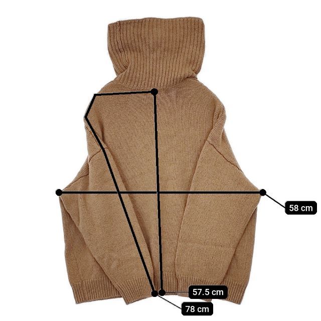 Graphpaper モンゴリアンベイビーキャメルタートルネックニット GPWR16