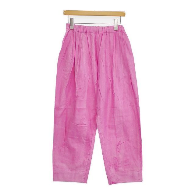 MANAMI SAKURAI マナミ サクライ The painting 手染め テーパード 定価27000円 コットン イージー パンツ ピンク レディース 5 1126 M∞