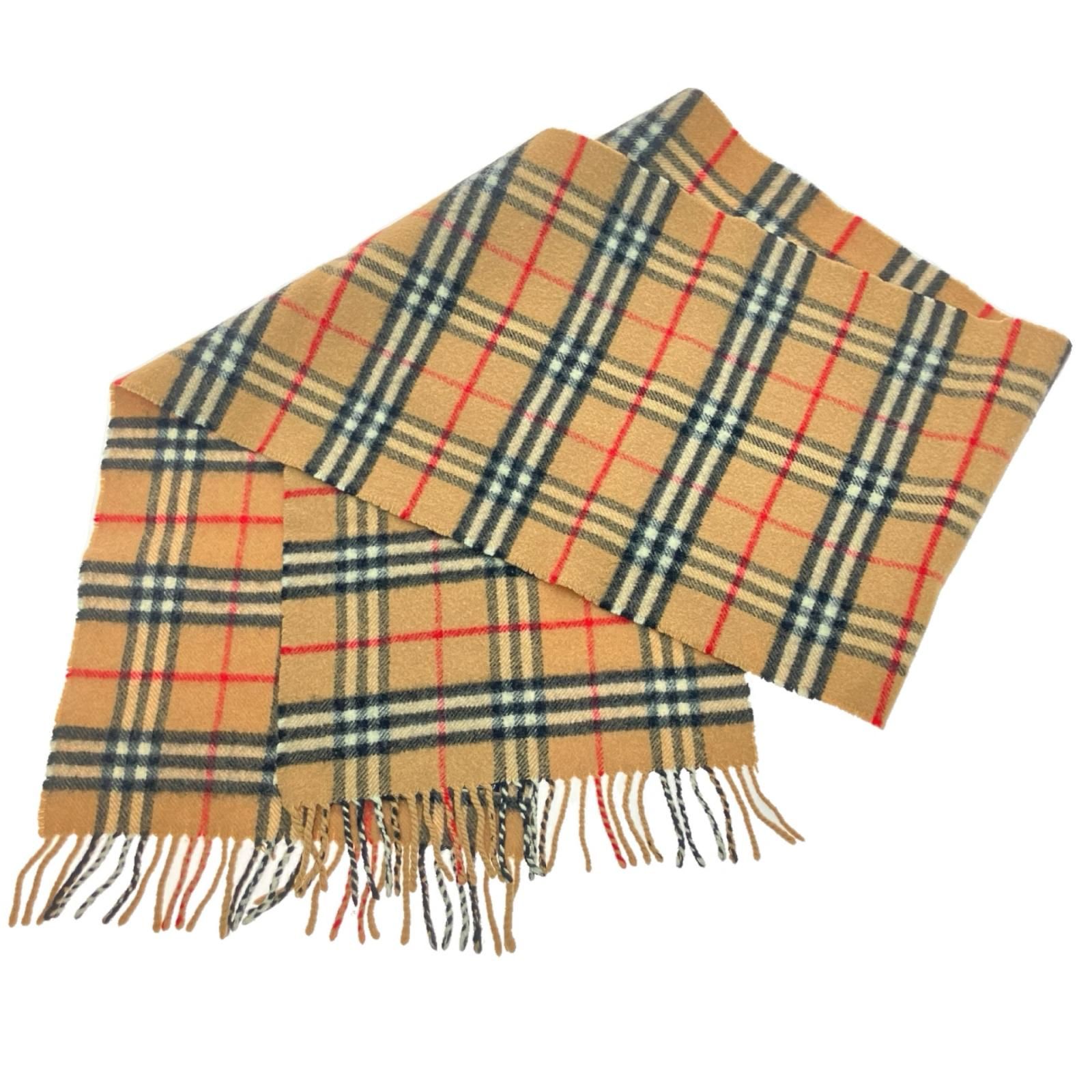 Burberrys バーバリーズ マフラー LAMBSWOOL ノバチェック柄 ブラウン