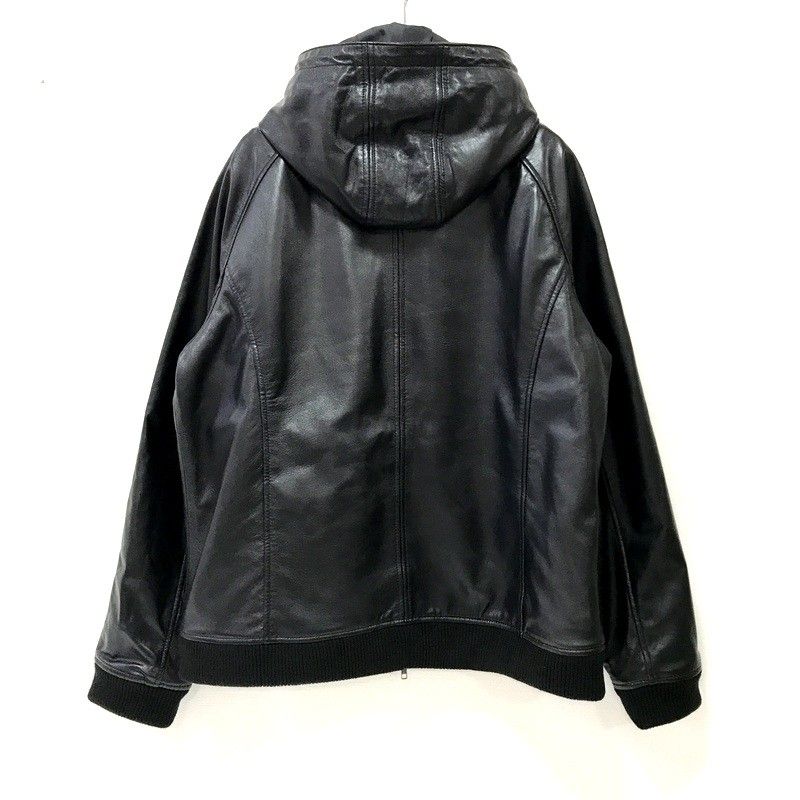 LIUGOO リューグー レザーハイネックパーカー SH22-11 LLサイズ