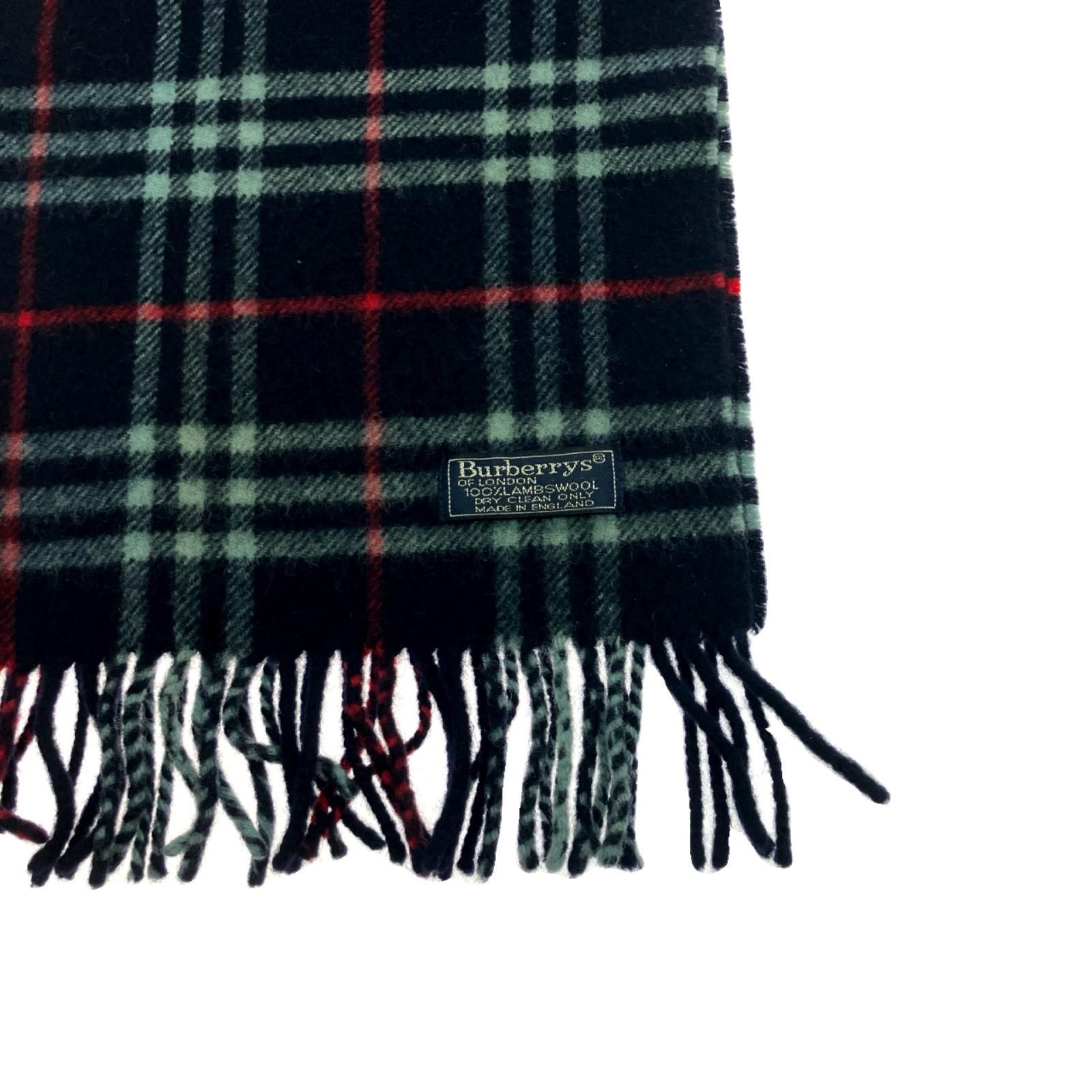 Burberrys バーバリーズ マフラー RAMBSWOOL ノバチェック ネイビー