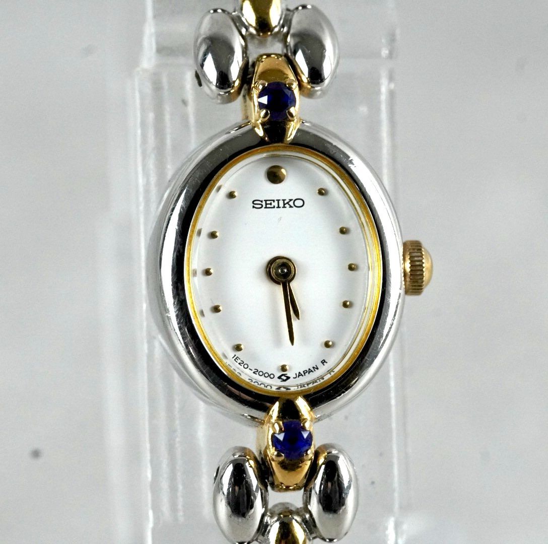 新品電池交換済み】 SEIKO セイコー 1F20-2000 クォーツ Quartz
