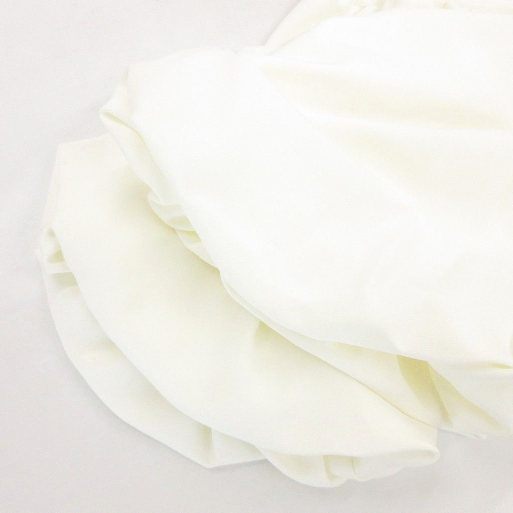 【中古】未使用品 カデュネ CADUNE タグ付き フレアブラウス シャツ チュニック 5分袖 38 白 ホワイト /YJ レディース カデュネ CADUNE タグ付き フレアブラウス シャツ チュニック 5分袖裾