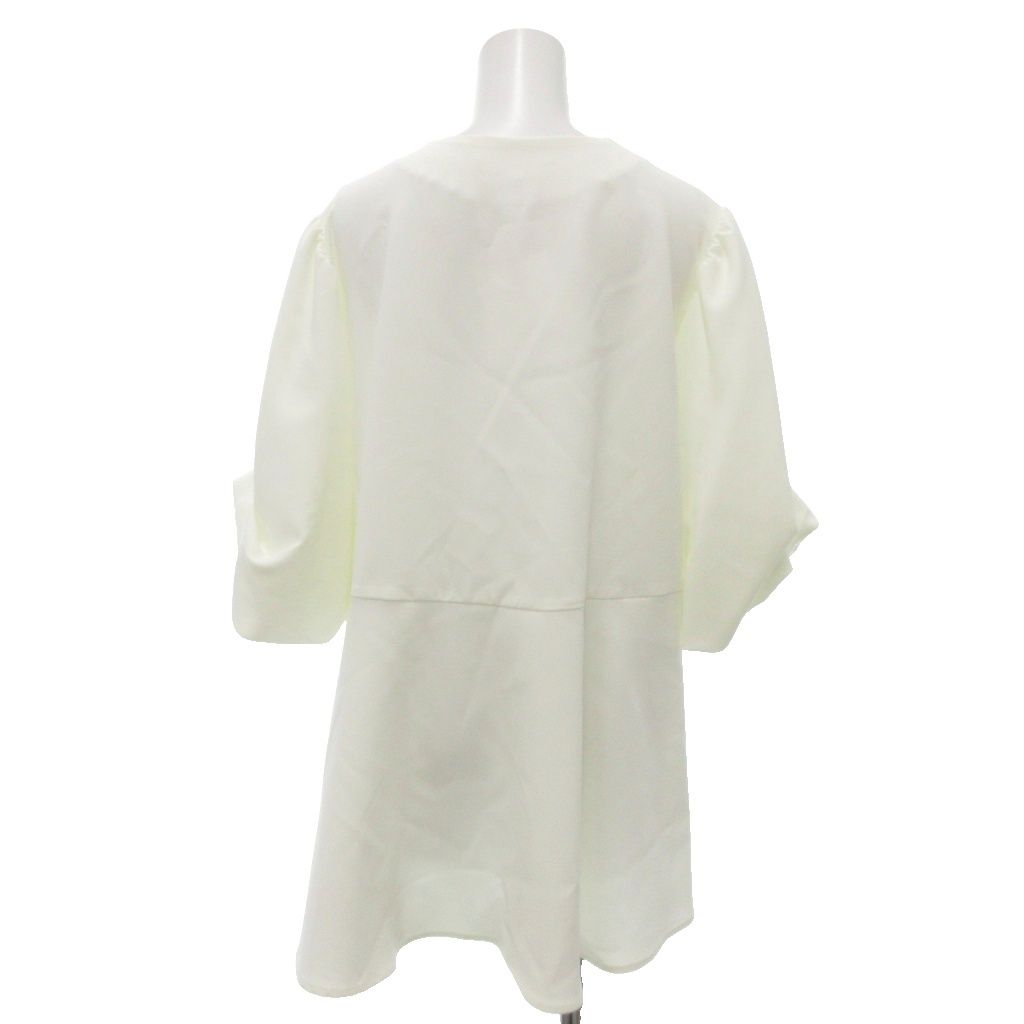 カデュネ CADUNE タグ付き フレアブラウス シャツ チュニック 5分袖裾