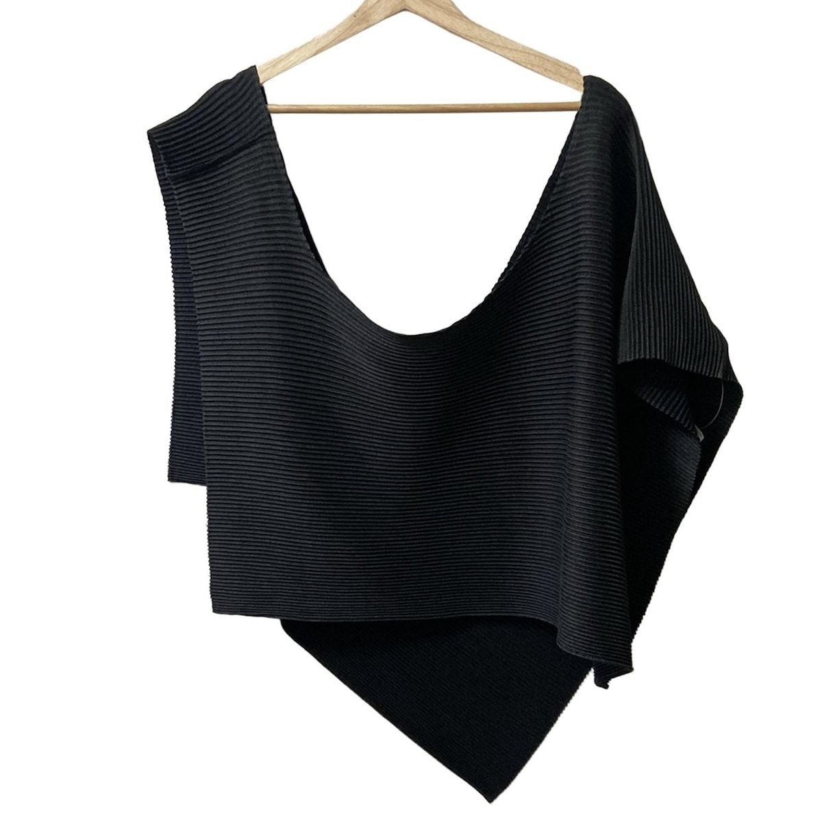 スペッチオ ベスト サイズ40 M レディース - 黒 プリーツ|変形デザイン