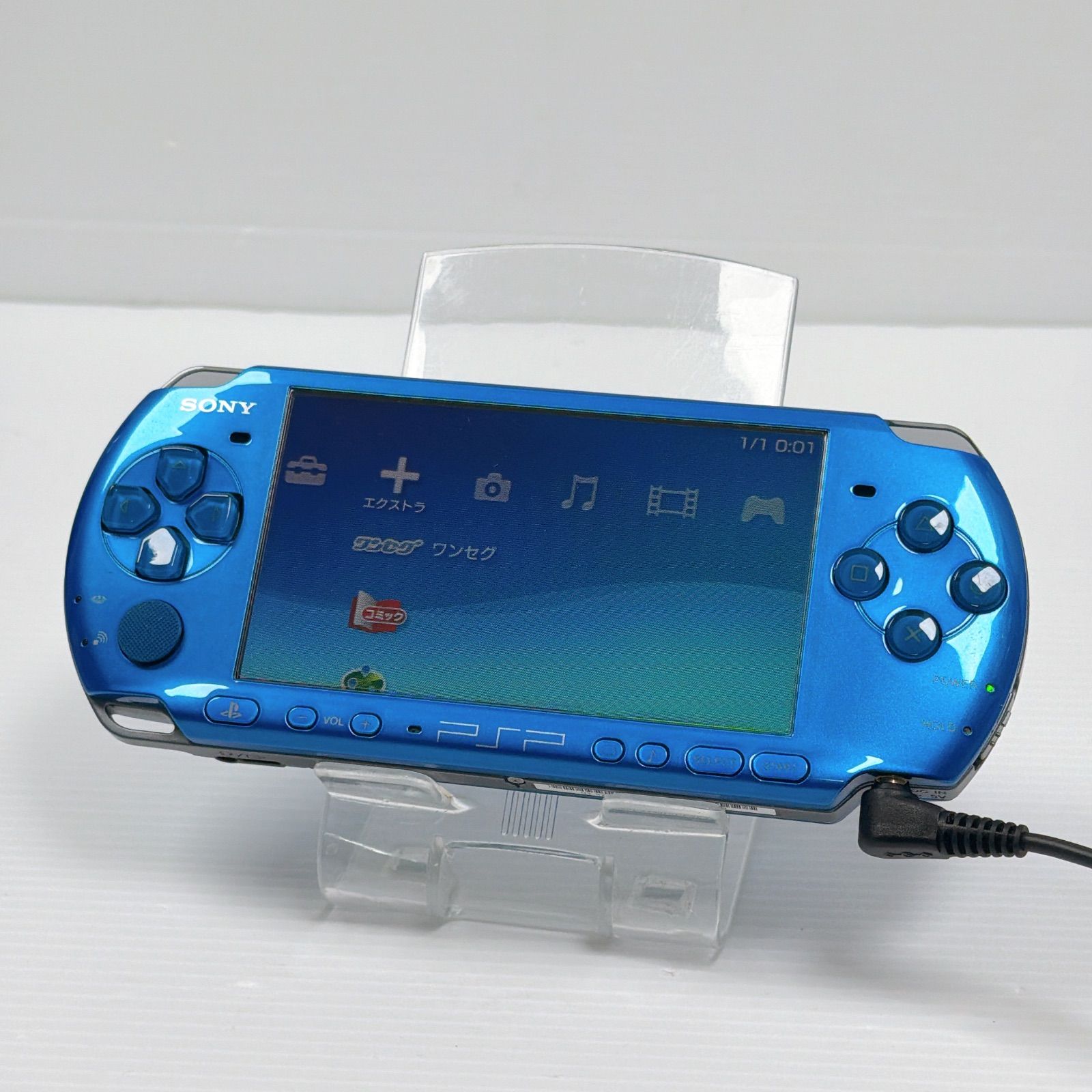 PSP 3000 バイブラントブルー FW 6.60 後期型モデル ソニー プレイステーション ポータブル SONY PlayStation Portable