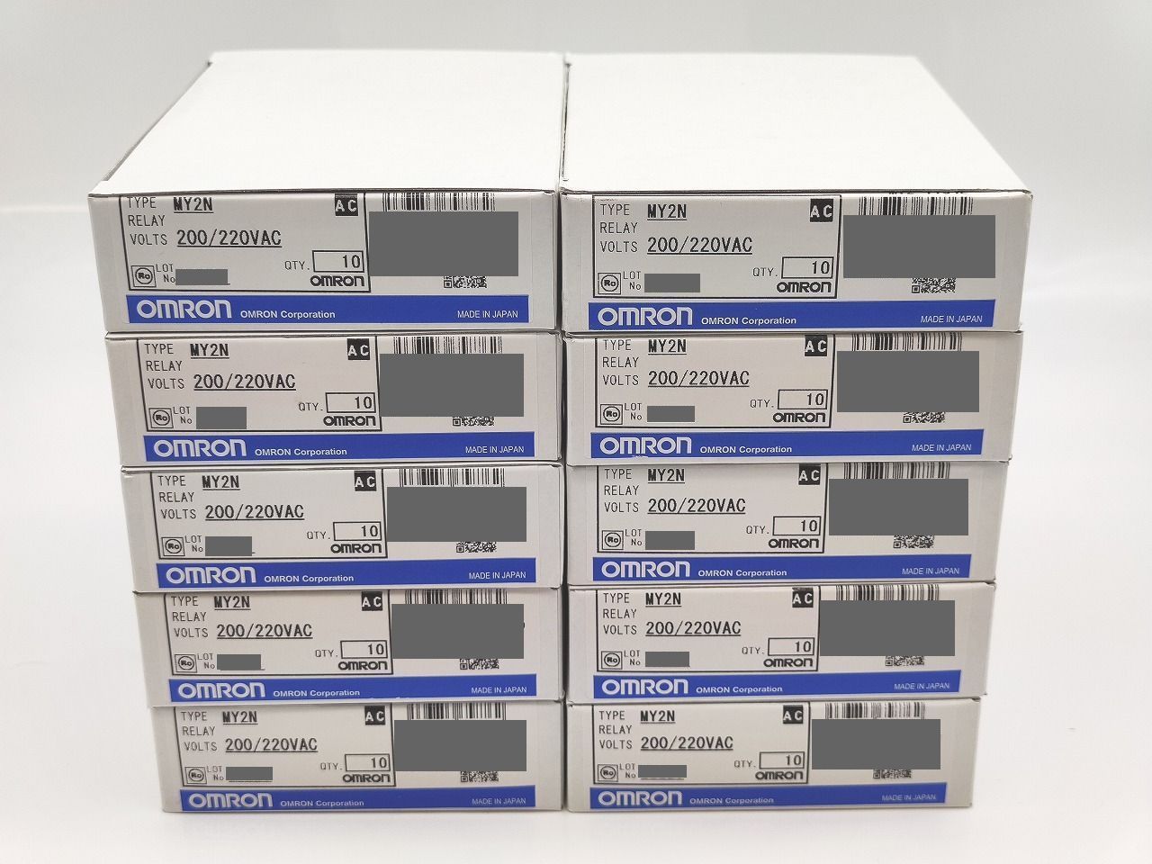 インボイス対応 1箱 入り ×10箱セット オムロン OMRON MY 2 N 200|220 VAC