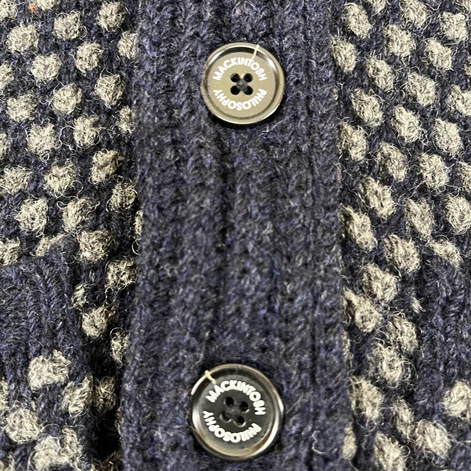 マッキントッシュフィロソフィー ショールカラーカーディガン(ネイビー/S)