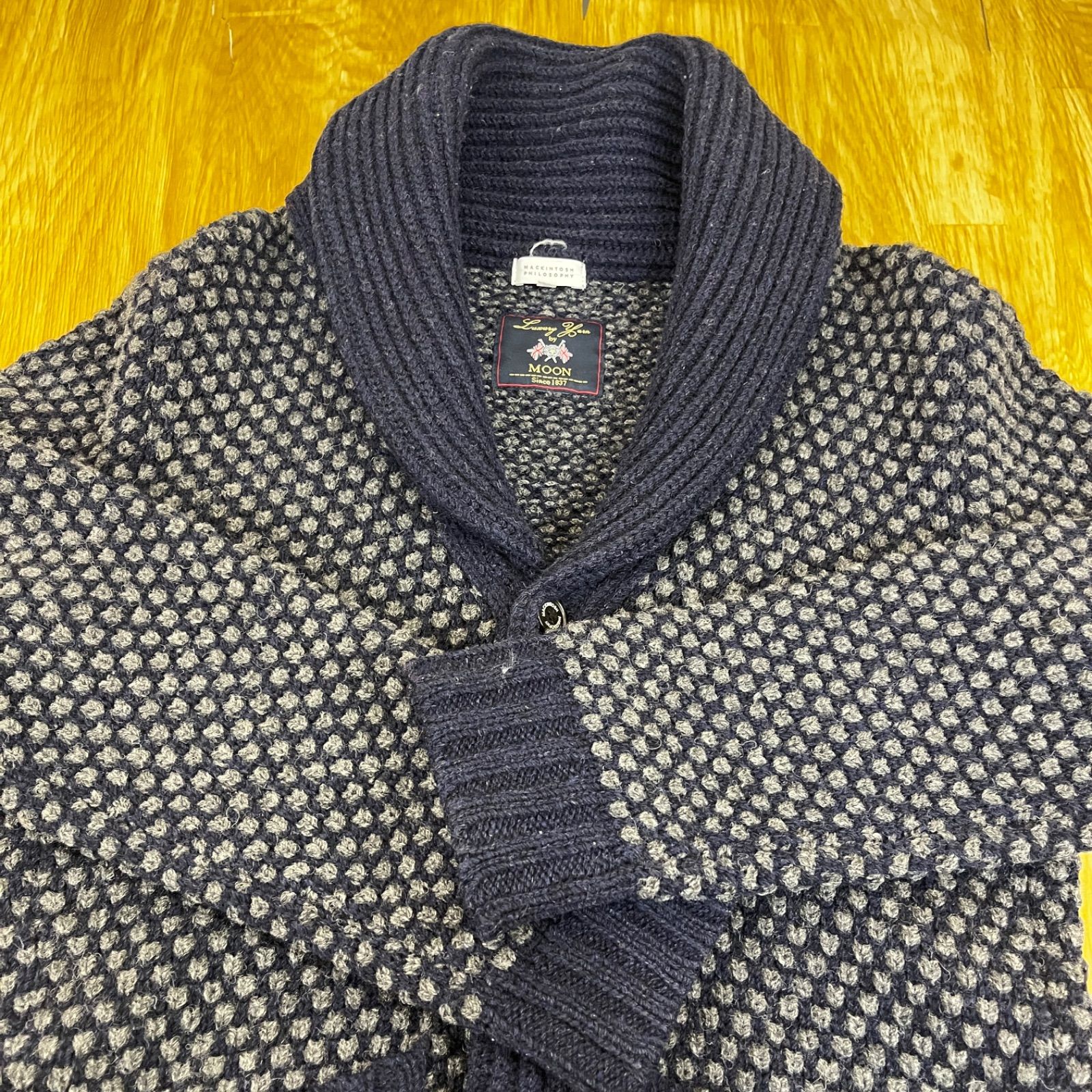 MACKINTOSH PHILOSOPHY ショールカラーカーディガン マッキントッシュフィロソフィー ショールカラーカーディガン(ネイビー/S)