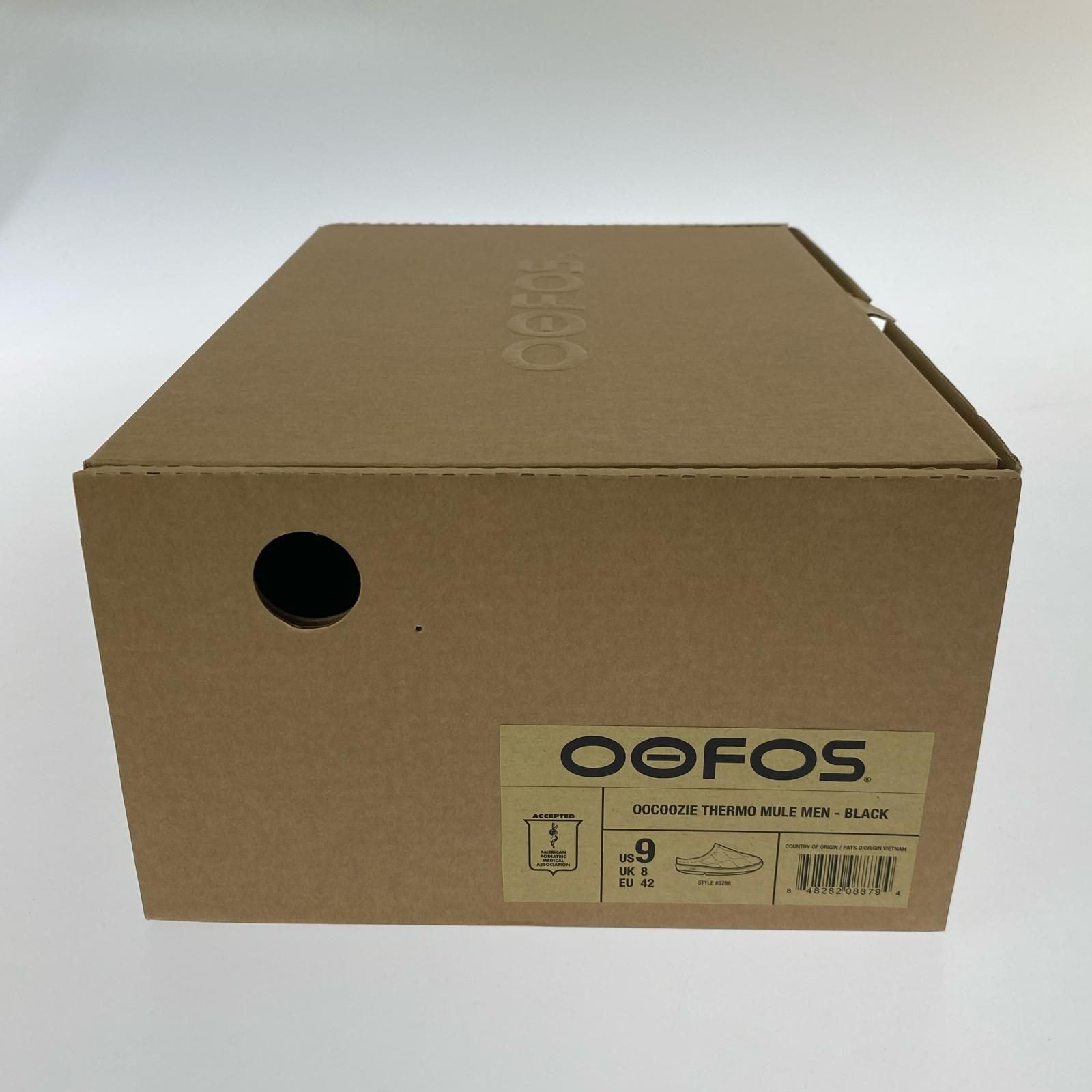  OOFOS Men s OOcoozie Thermo Mule UK 8 ﾌﾞﾗｯｸ サンダル サンダル