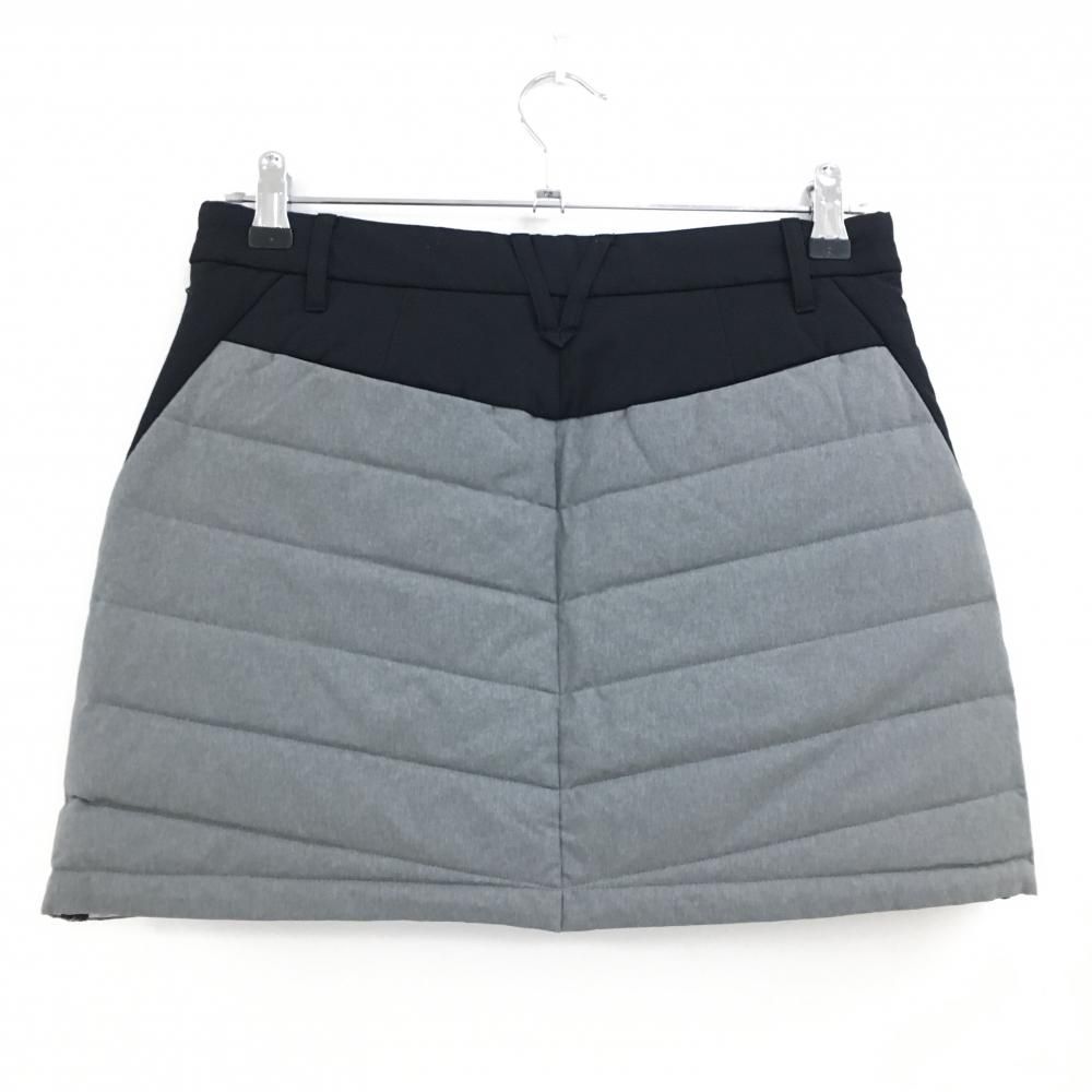 美品】デサントゴルフ ダウンスカート 黒×グレー ダウン90％ バイ