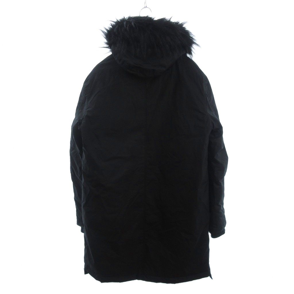 ディーゼル DIESEL モッズコート ミドル丈 フード フェイクファー 中綿 00 SYUH-W-BULLISK 0 GAVS 黒 ブラックM