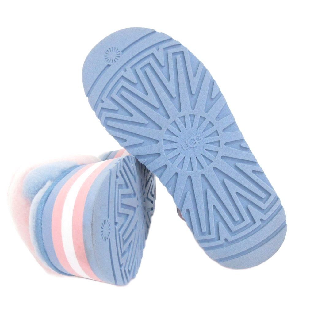 アグ UGG Disco Stripe Slide ディスコストライプサンダル モコモコ 1120875 青 ブルー ピンク 27㎝ 靴 サンダル サンダル ミュール