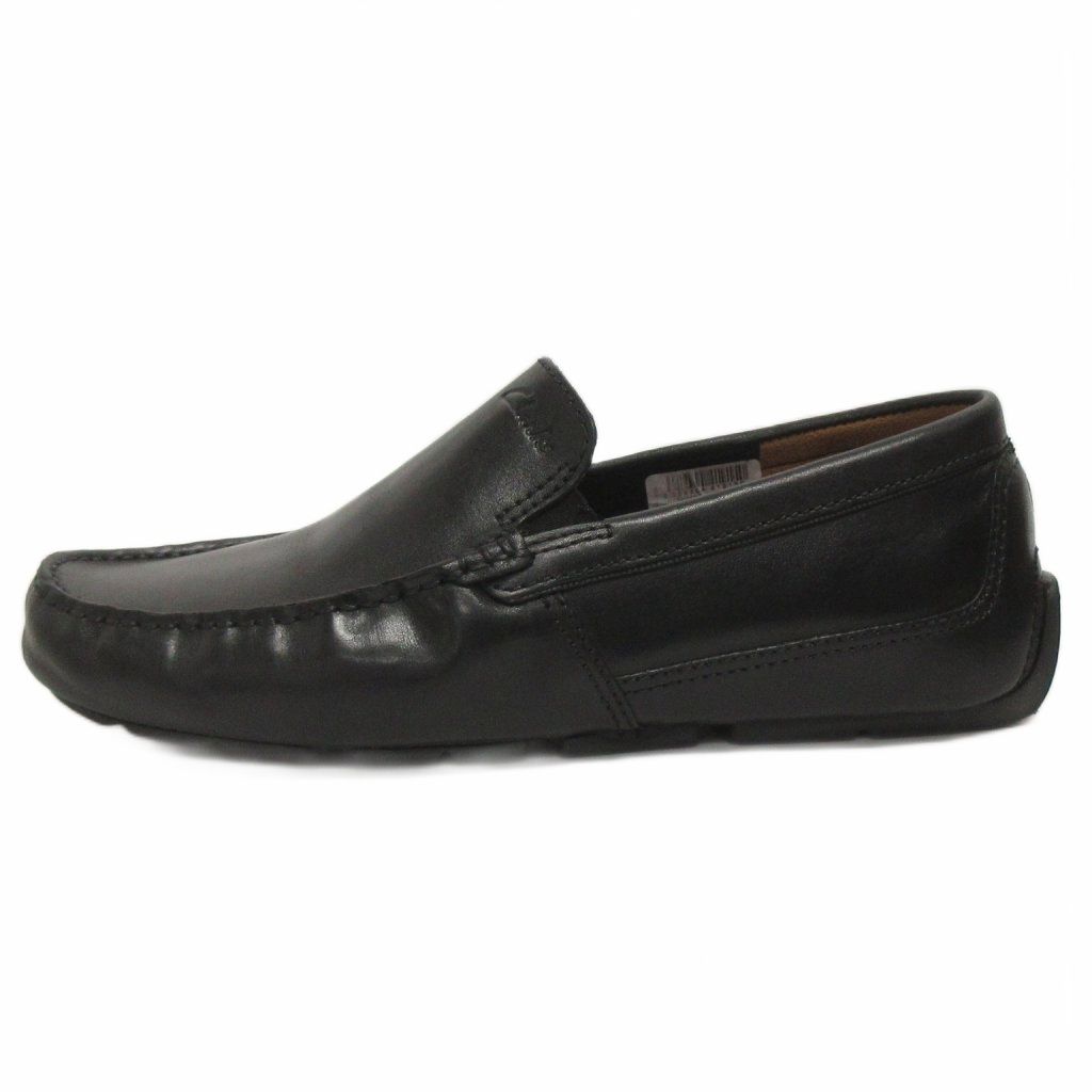 クラークス clarks ドライビングシューズ スリッポン レザー 黒 ブラック 25 5