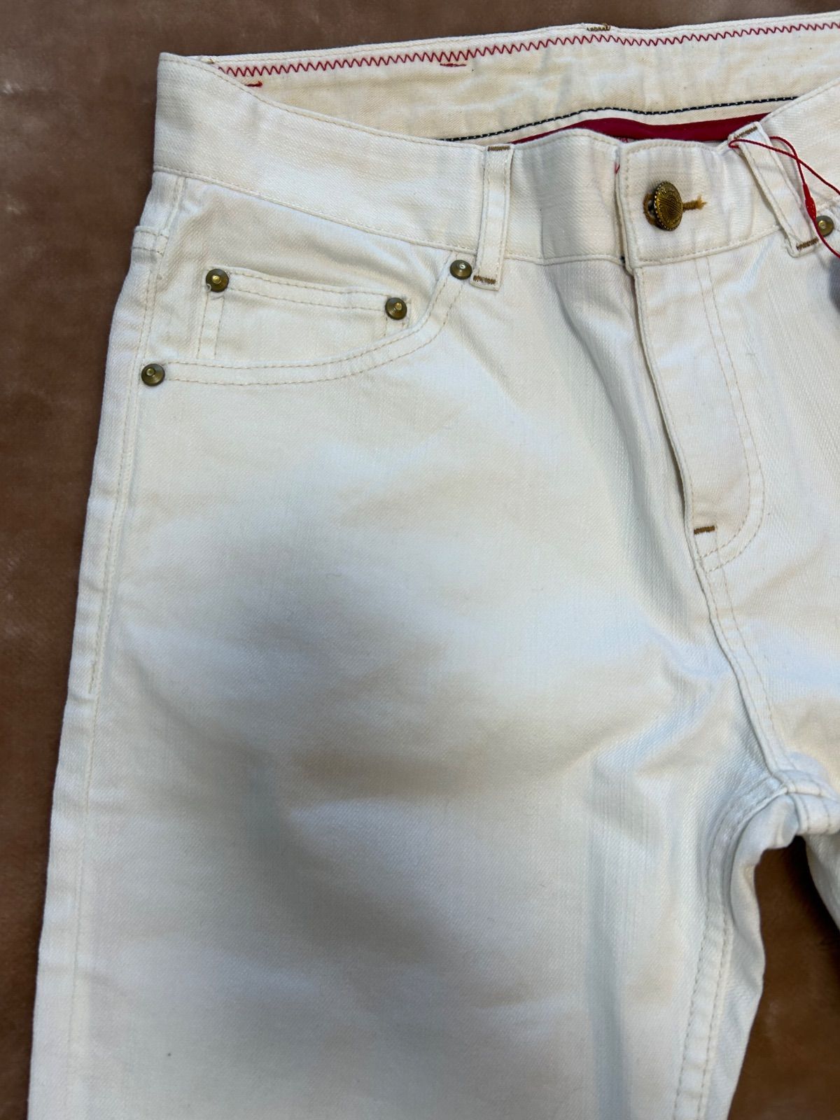 500円レディースジーンズホワイトデニム