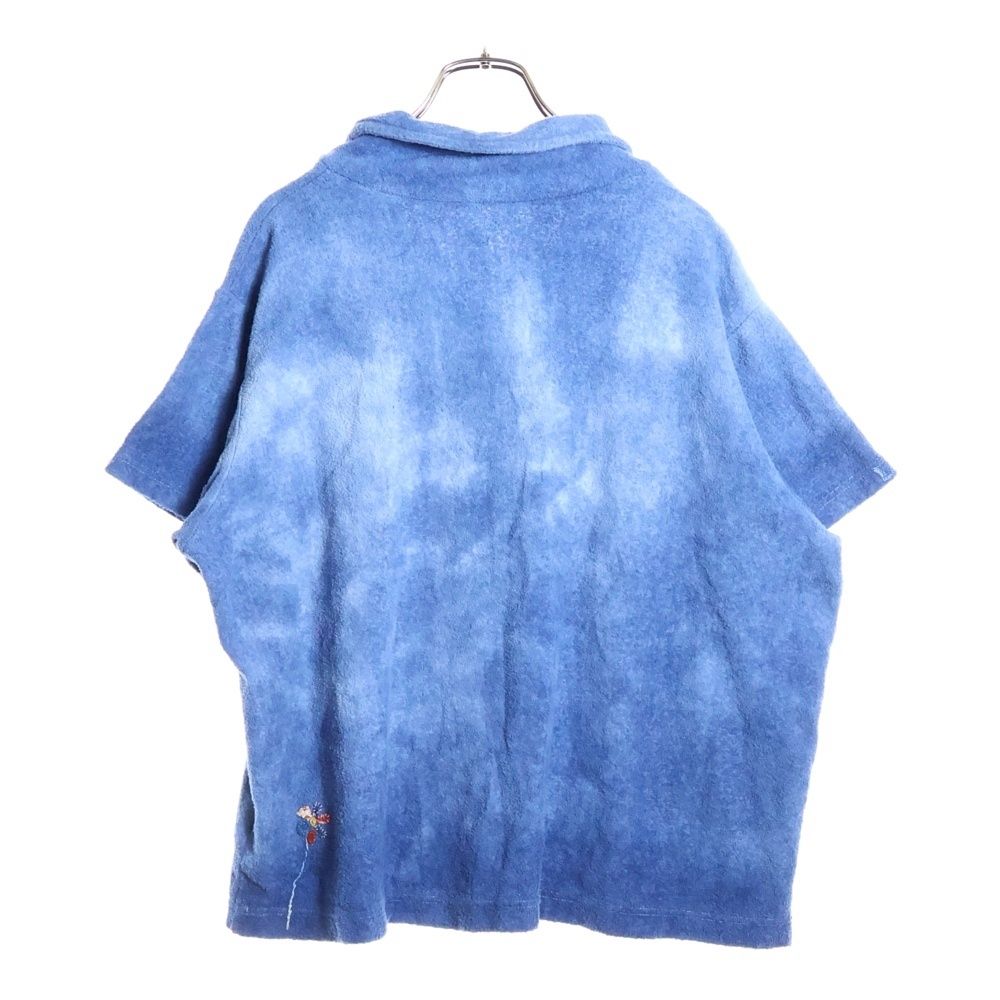 Porter Classic ポータークラシック HAND WORK HIPPIE POLO SHIRT パイル生地 ハンドワーク ヒッピー 半袖ポロシャツ ブルー