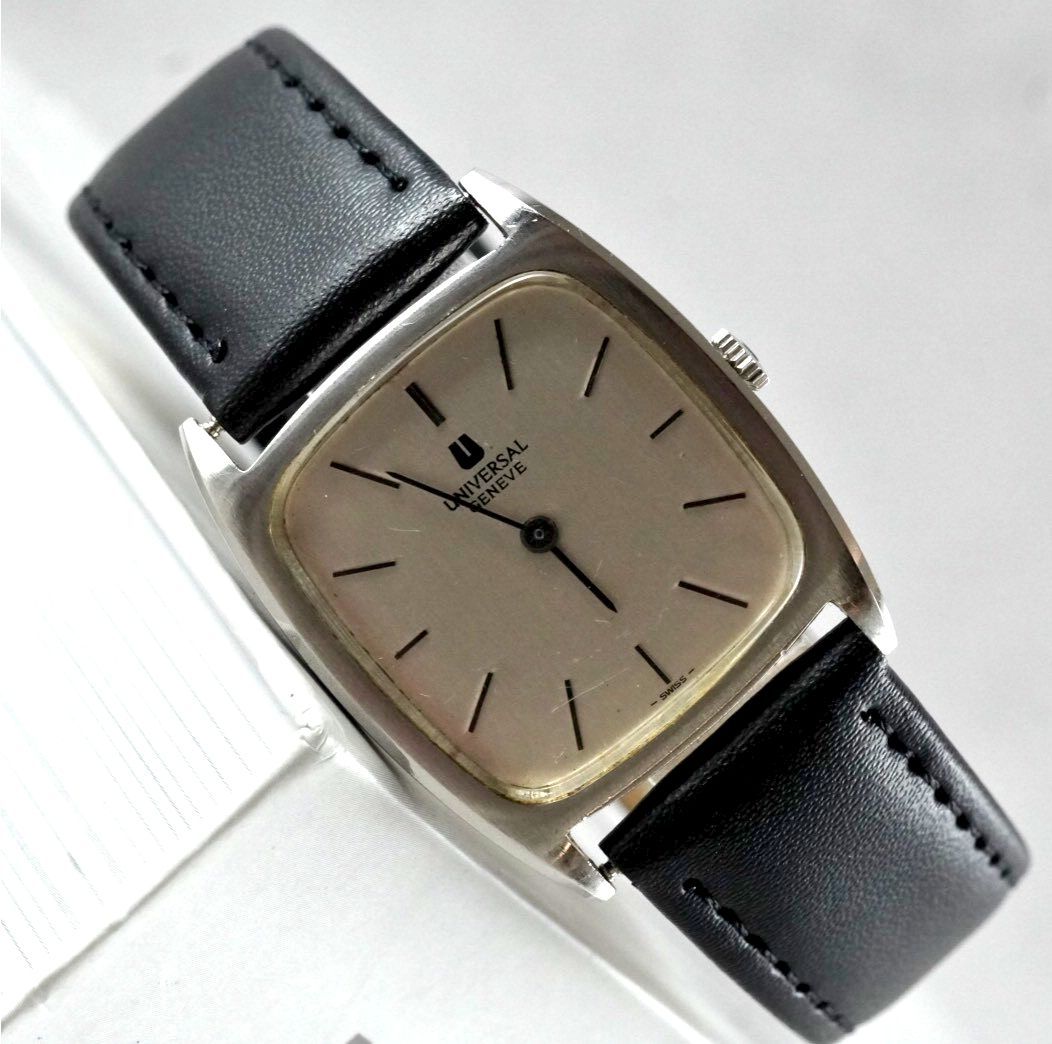 UNIVERSAL GENEVE ユニバーサルジュネーブ 手巻き 2針 スクエア