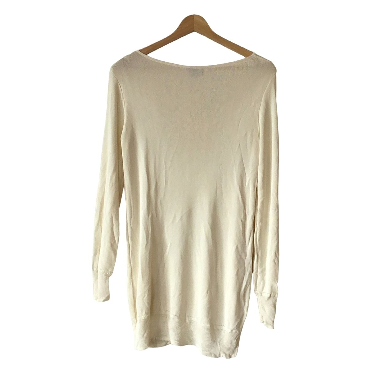 Max Mara マックスマーラ チュニック サイズM レディース - アイボリー クルーネック 長袖 ニット