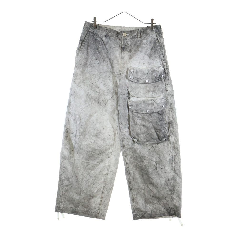 Ten C テンシー CARGO カーゴ タスコナート マルチポケット 総柄 ジップアップ ナイロンパンツ ブラック|ホワイト TC-S 24-0000-212