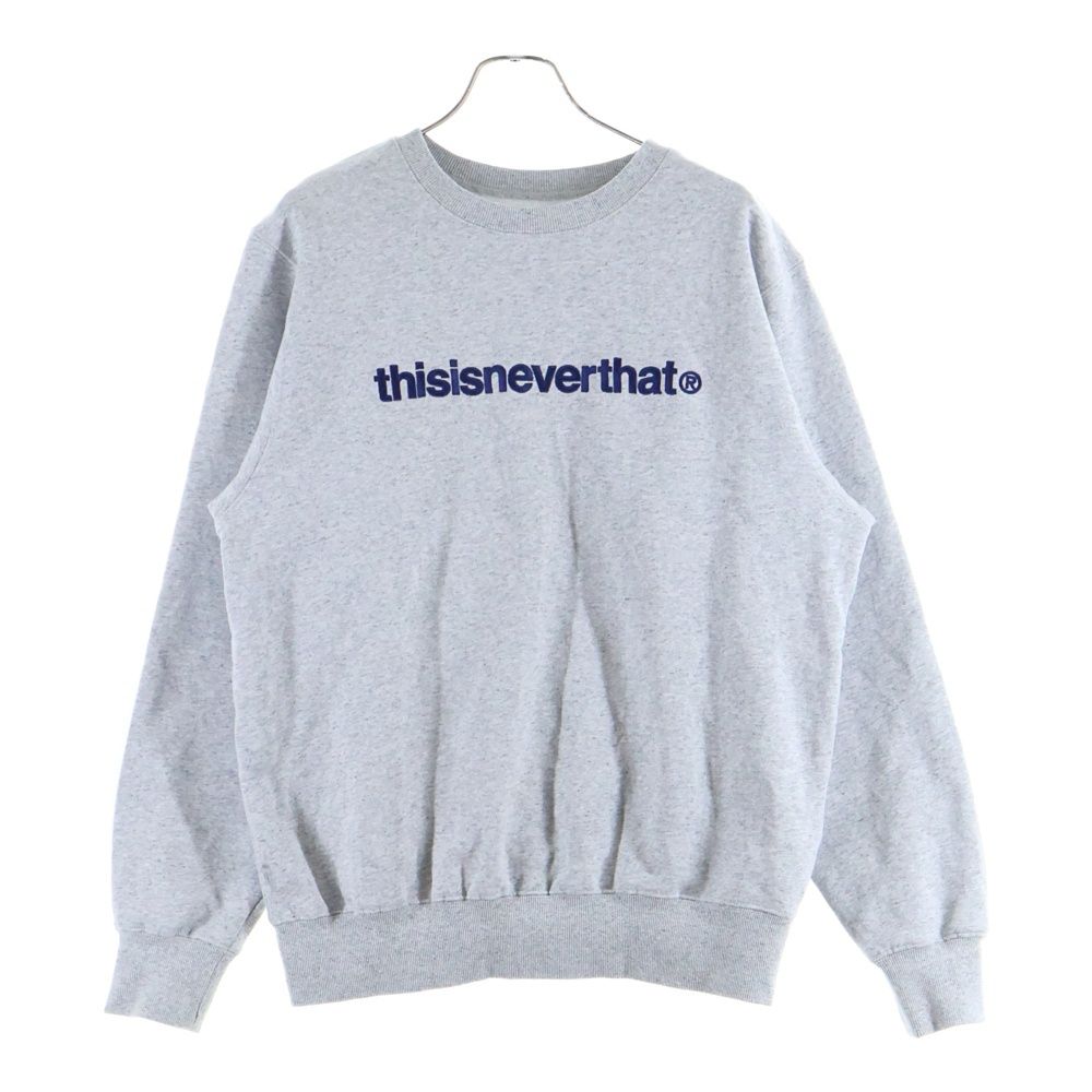 thisisneverthat® ネイビー クルーネック トレーナー thisisneverthat