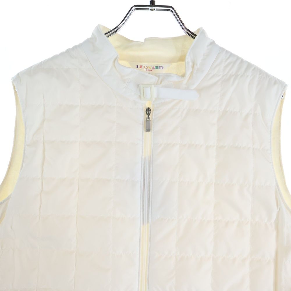 LEONARD (レオナール) SPORT カシミヤ混 キルティング中綿ダウンベスト