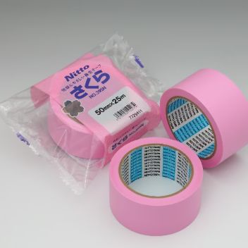 日東 さくらテープ No.395 N 幅50㎜X長さ25 m 30巻入りX 3ケース 床養生