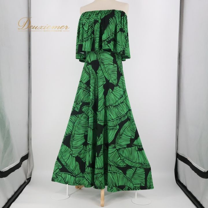 フラダンス 衣装 ワンピース ドレス アロハスタンダード ブラック系