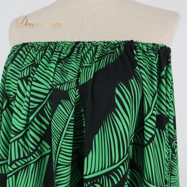 フラダンス 衣装 ワンピース ドレス アロハ ブラック系 グリーン系 ALOHA チューブトップ オフショルダー 2 WAY 葉っぱ柄 かわいい 華やか 鮮やか ハワイアン フラ ダンス レッスン 練習 フラダンスドレス