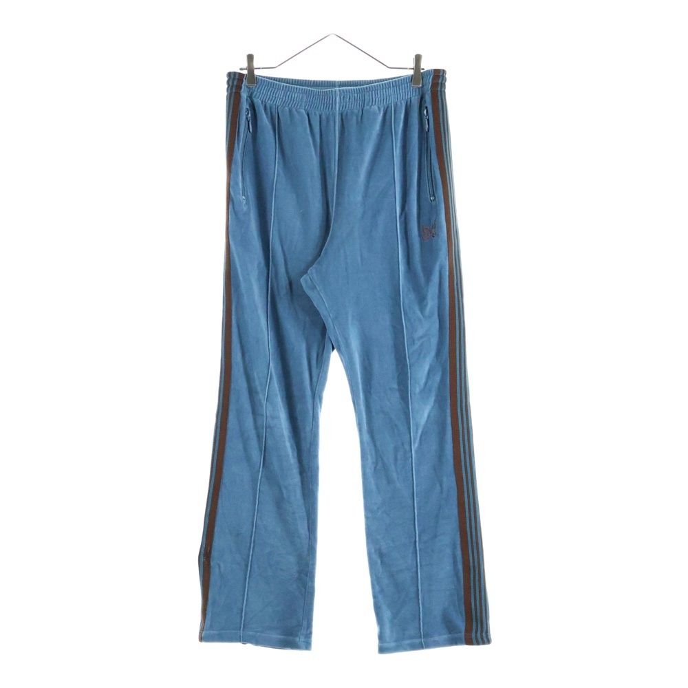 Needles ニードルス 23 SS Narrow Track Pant MR 293 バタフライ刺繍 ベロア トラックパンツ ブルー