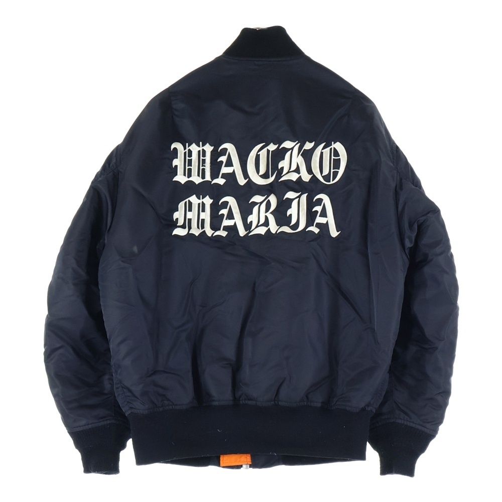 WACKO MARIA ワコマリア 22 AW MA 1 FLIGHT JACKET ブランドロゴ刺繍 フライト ジャケット ブラック FW WMO ML 17
