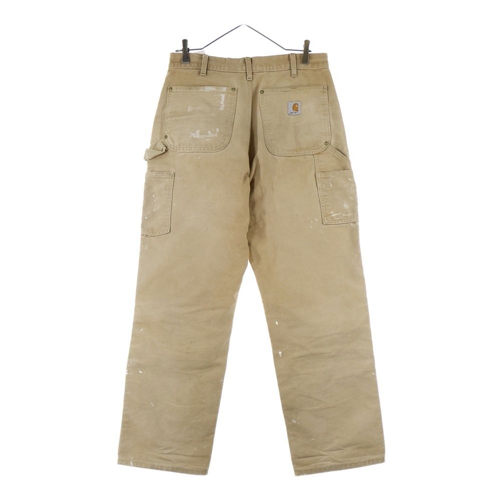 Carhartt ダブルニー　ベージュ　ダメージ加工 CARHARTT (カーハート) 00s リアルペンキ ダメージ ワーク ダブルニー