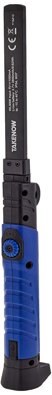 テイクナウ TAKENOW LEDスリムワークライト WL 3006 USB充電式 メインライト60-700ルーメン無段階調整 トップライト 底面マグネット-フック 180°調整ハンドル 光部180°水平方向回転