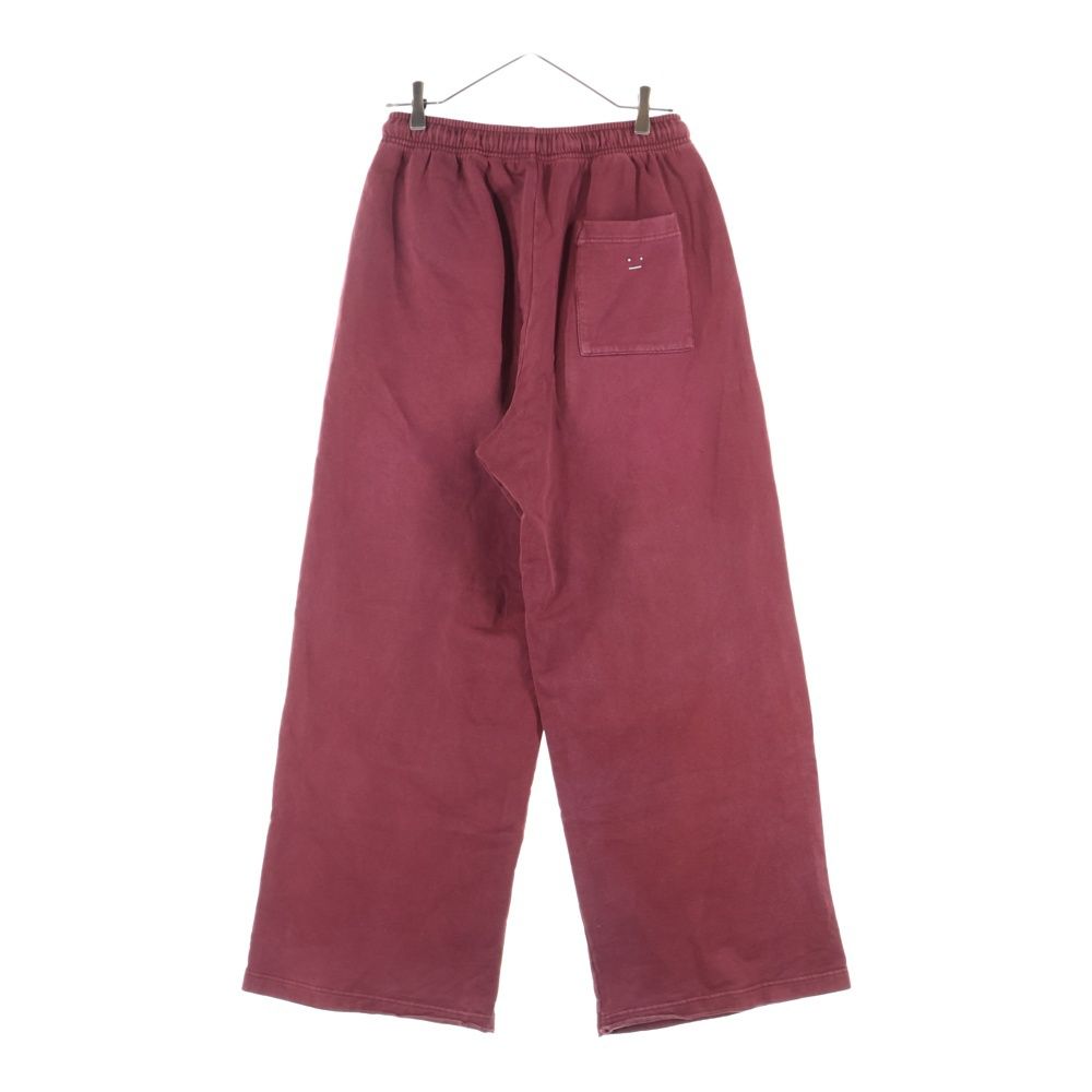 Acne Studios アクネ ストゥディオズ フェイスパッチ ワイドスウェットパンツ ボルドー FA UX