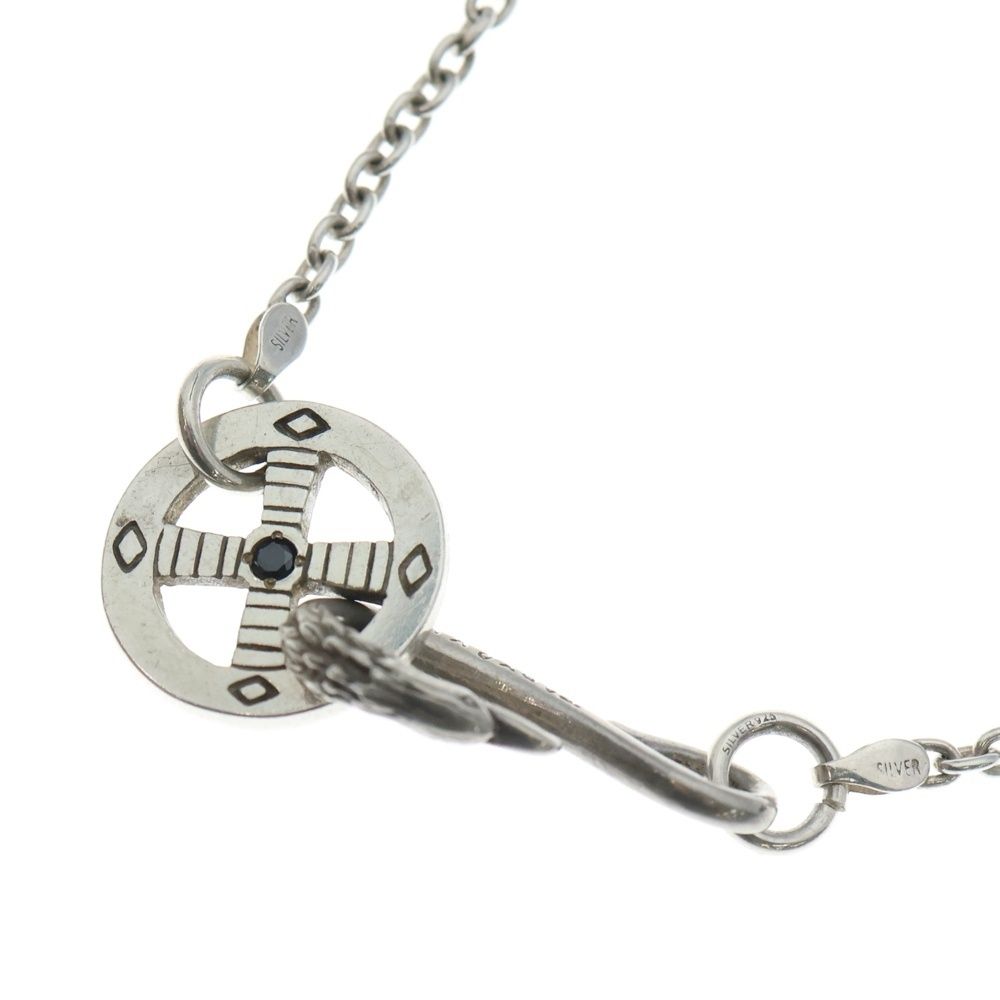 TADY - KING タディアンドキング イーグルフック レギュラーホイール オニキス付き 細丸チェーン ネックレス シルバー