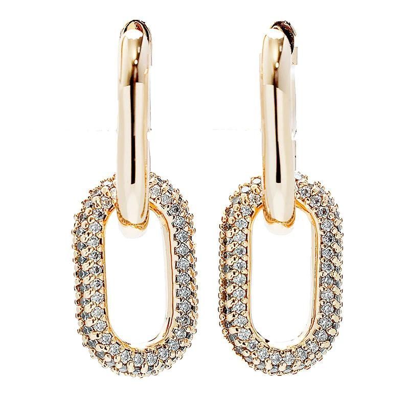 Daniel Wellington ピアス レディース Crystal Link Earrings Rose G 並行輸入品