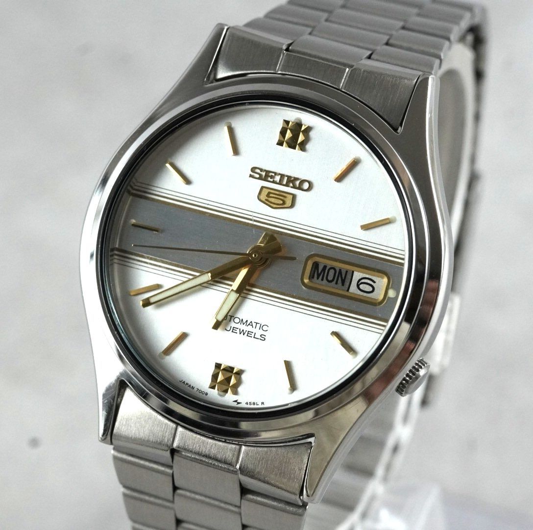 SEIKO セイコー5 ヴィンテージ デイデイト レディース 腕時計 自動巻き 稼動】SEIKO5自動巻きゴールド レディース腕時計 デイデイトヴィンテージ