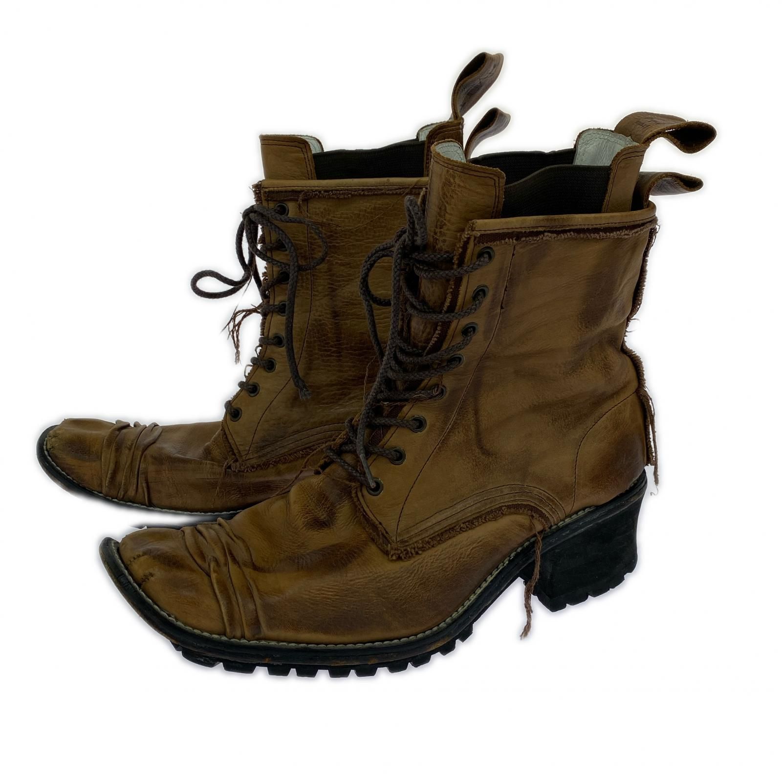 Roen Produced by HIROMUTAKAHARA ﾘﾝｸﾙ加工 ﾚｰｽｱｯﾌﾟﾌﾞｰﾂ - メルカリ