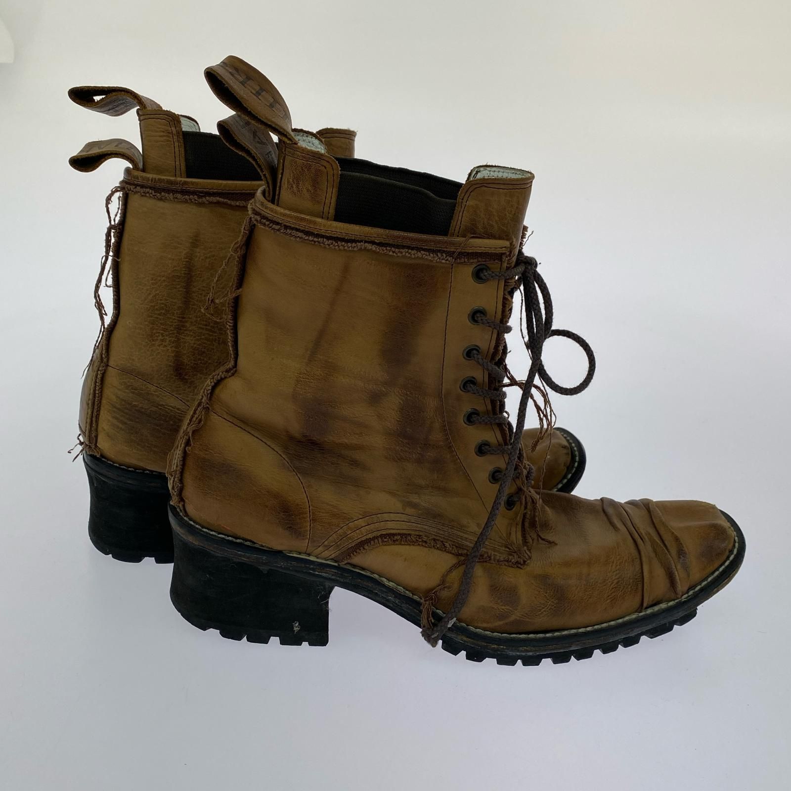 Roen Produced by HIROMUTAKAHARA ﾘﾝｸﾙ加工 ﾚｰｽｱｯﾌﾟﾌﾞｰﾂ - メルカリ