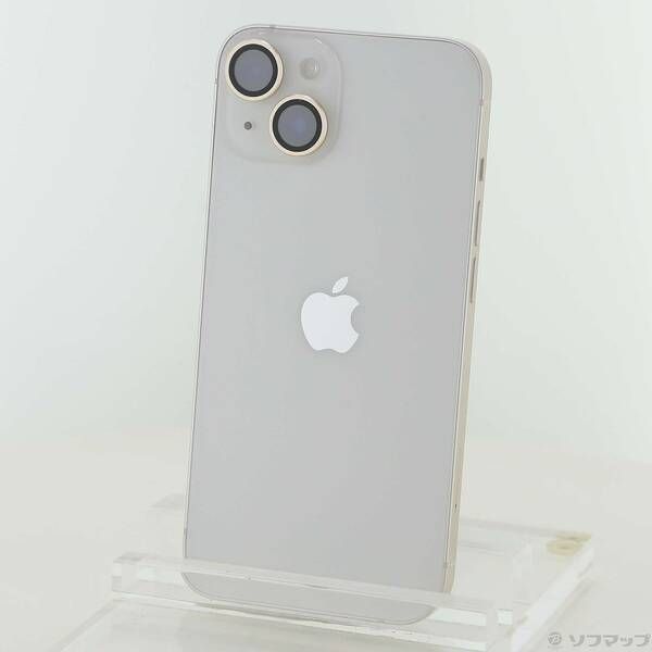 【本物保証，安い】 〔中古品〕 iPhone14 128GB スターライト MPUQ3J／A SIMフリー【348】 スマートフォン本体