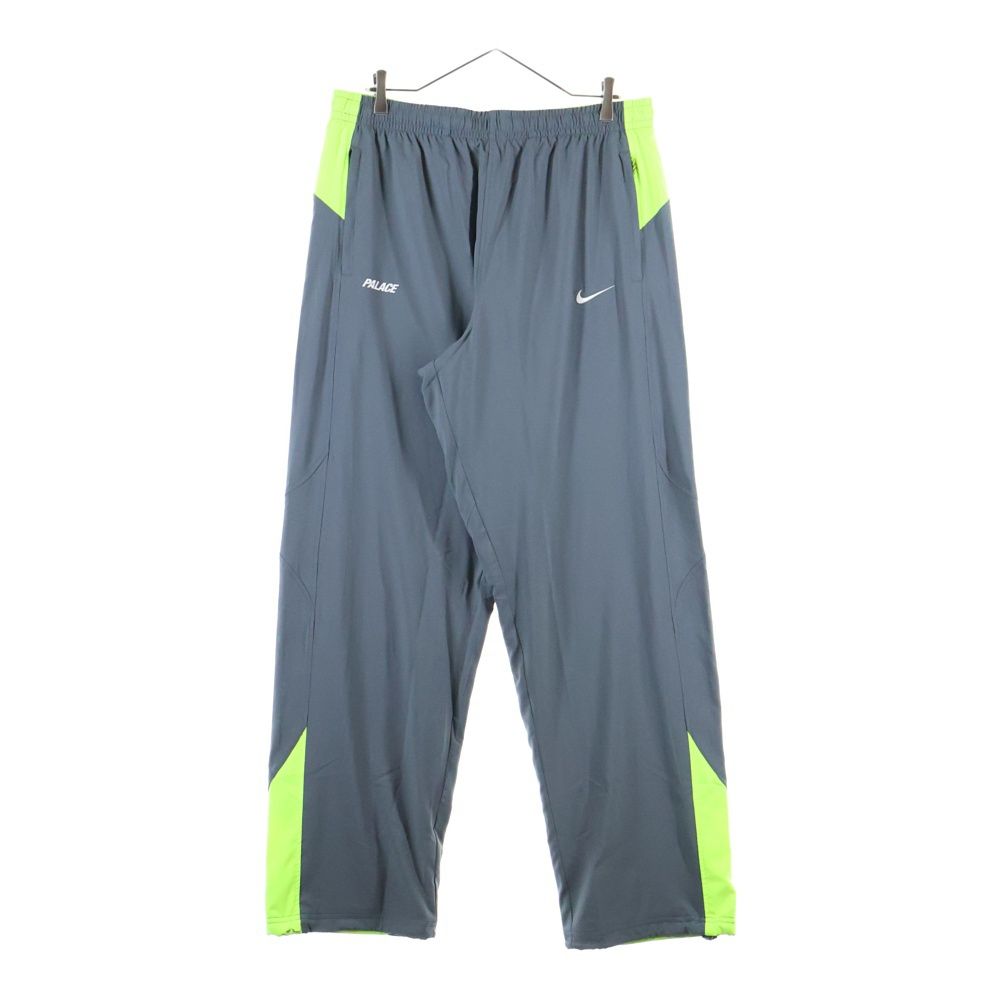 NIKE ナイキ ×PALACE TOAL P 90 TRUCK BOTTOM トール フロントロゴデザイン マルチポケット ドローストリング ナイロンパンツ グレー