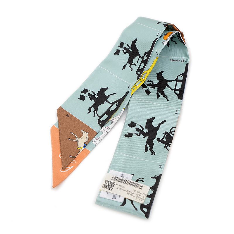 エルメス ツイリー スカーフ エルメスパラード ヴェールアマンド マロン イエロ