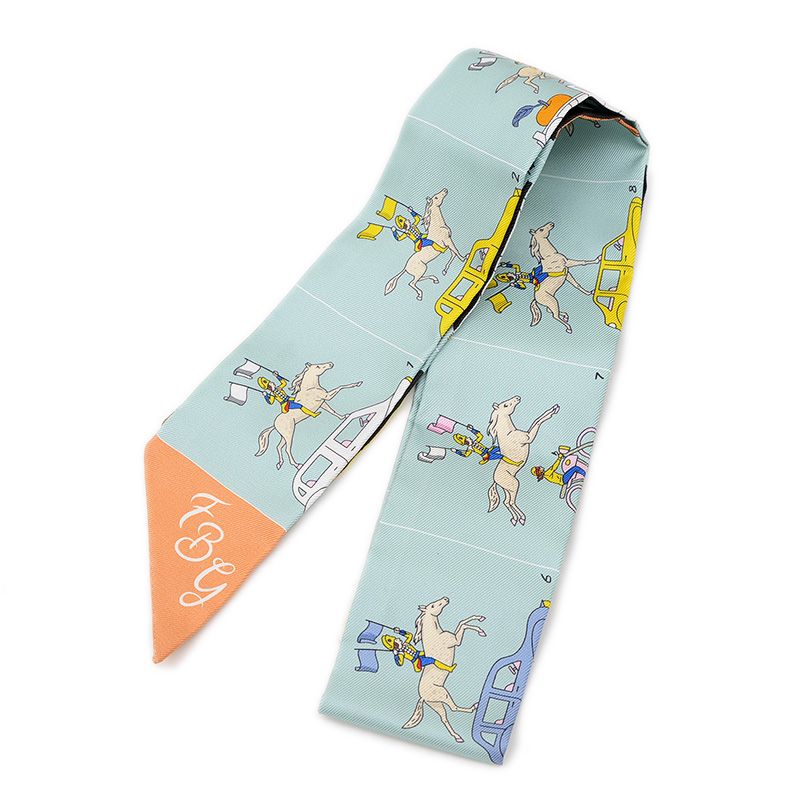 エルメス ツイリー スカーフ エルメスパラード ヴェールアマンド マロン イエロ