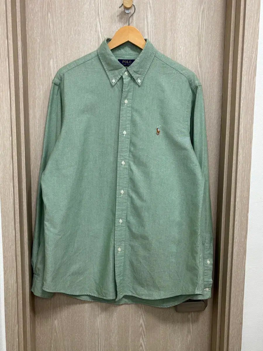 22 FW ポロ クラシックフィット オックスフォードシャツL|ミント