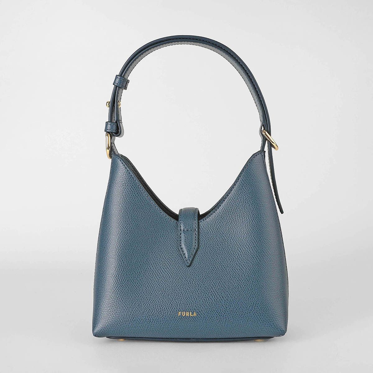 新品 フルラ FURLA ハンドバッグ イリデ HOBO BAG グリージョブルー 