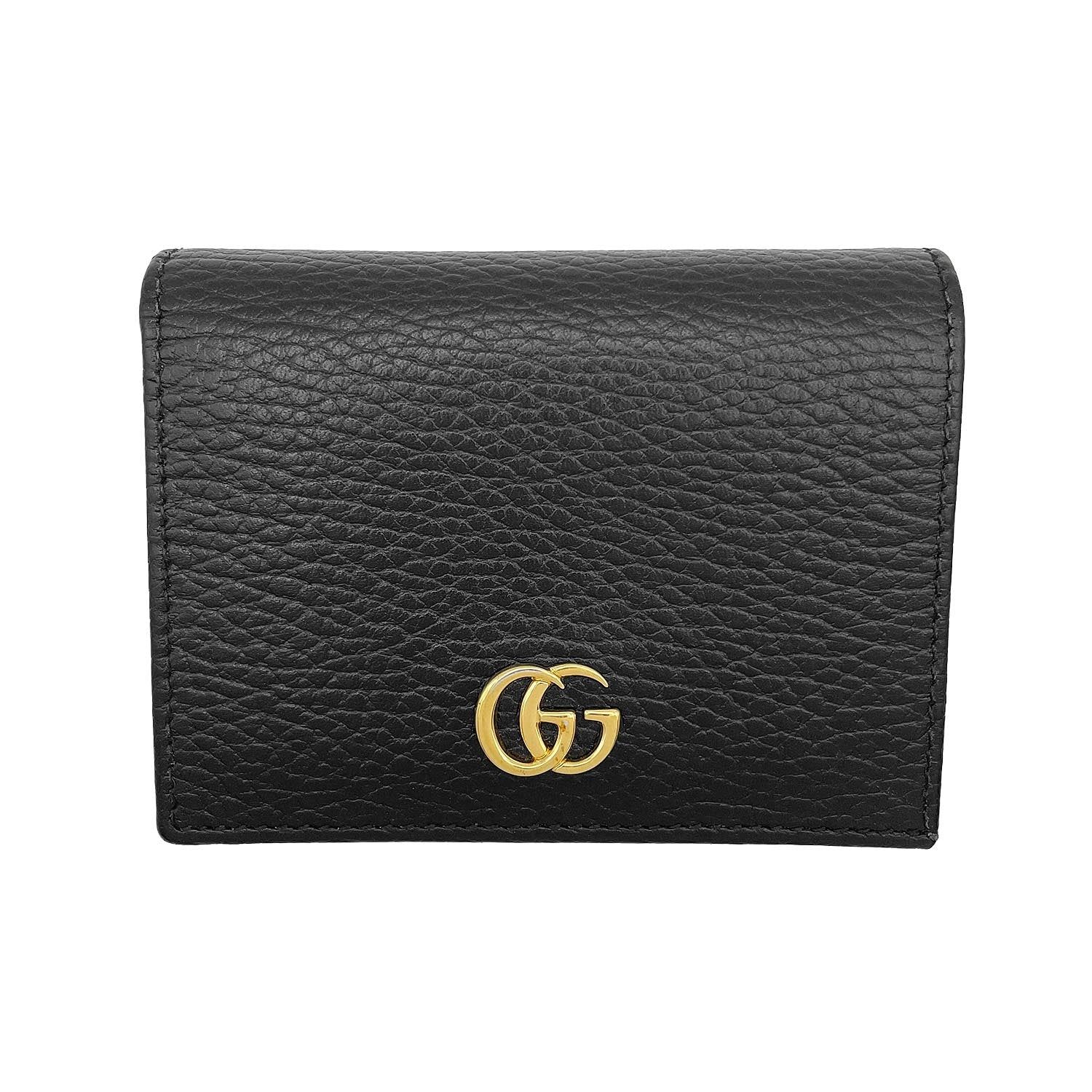 GUCCI グッチ スモールウォレット コンパクト 財布 GG マーモント 534563 ブラック