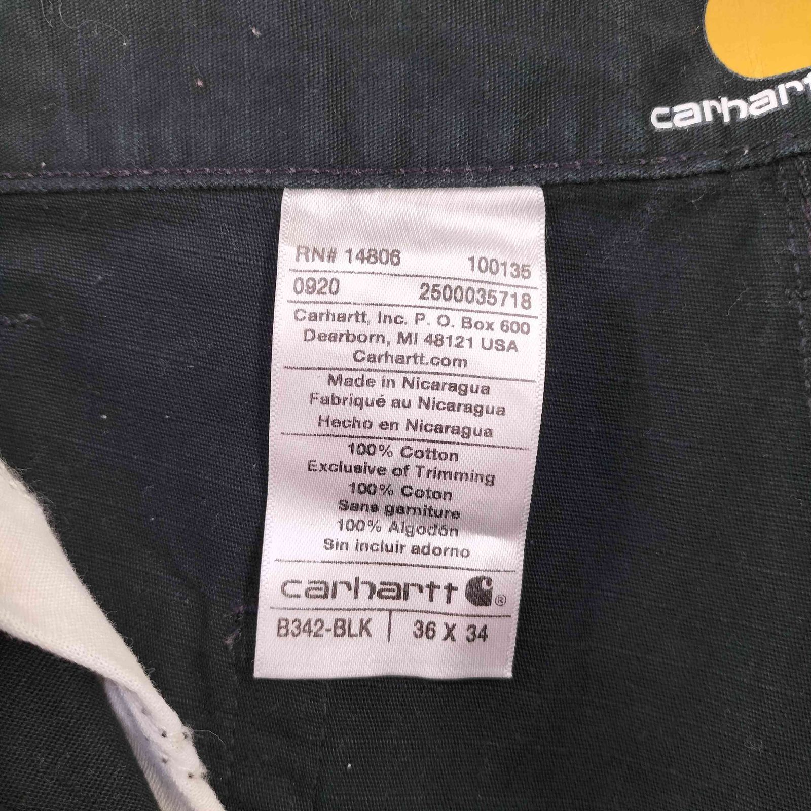 カーハート Carhartt ダブルニー ペインター パンツ メンズ 36X34