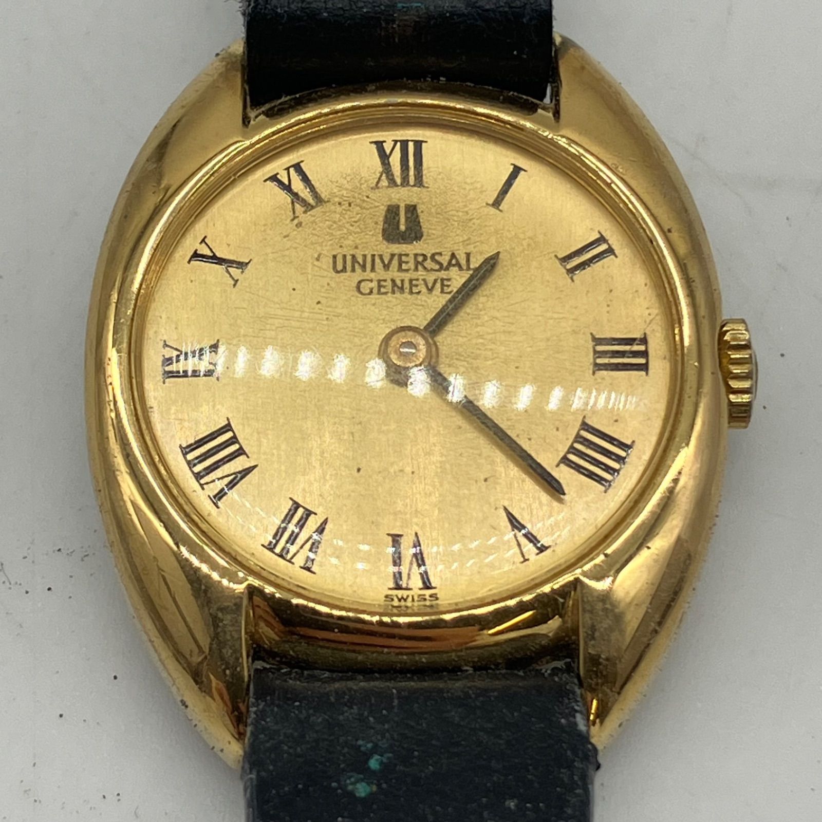 訳あり】UNIVERSAL GENEVE 腕時計 ゴールド文字盤 - メルカリ